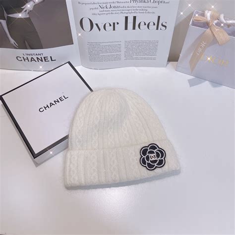 white chanel beanie